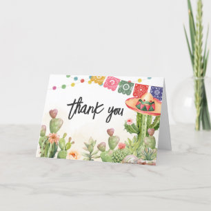 Carte De Remerciements Baby shower Fiesta Taco Bout