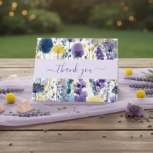 Baby shower Fleur sauvage couleur jaune violet