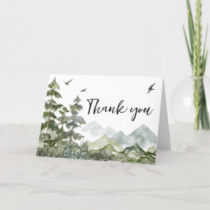 Carte De Remerciements Baby shower Forest Adventure