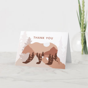 Carte De Remerciements Baby shower Garçon de Bear Mountain Forest