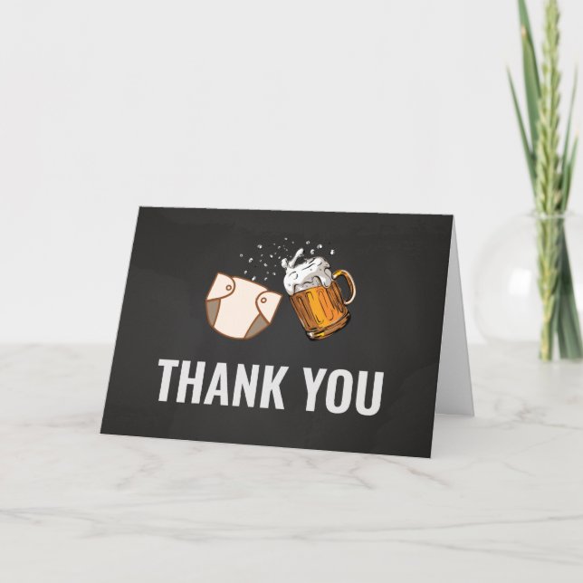 Carte De Remerciements Baby shower Huggies et Chuggies (Devant)