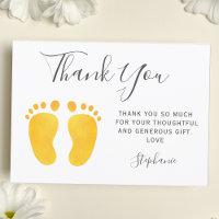Baby shower Jaune pieds bébé