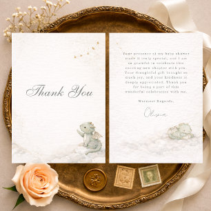 Carte De Remerciements Baby-Shower Little Dragon arrive bientôt