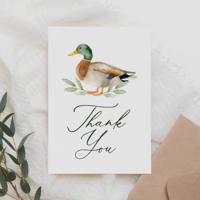 Carte De Remerciements Baby shower Mallard Duck (Créateur téléchargé)