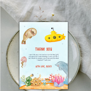 Carte De Remerciements Baby shower marin marin marin marin marin animal m