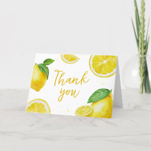 Carte De Remerciements Baby shower minimaliste de limonade