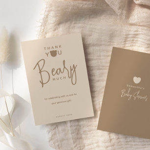 Carte De Remerciements Baby shower minimaliste simple et moderne