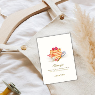 Carte De Remerciements Baby shower moderne Berry Pancake Egg Whisk Brunch