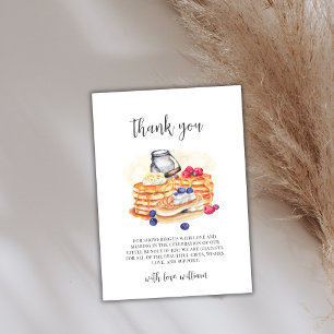 Carte De Remerciements Baby shower moderne de brunch au lait Berry Pancak