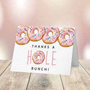 Carte De Remerciements Baby shower moderne Filles de Donut Saupoudrer