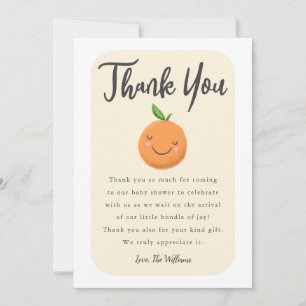 Carte De Remerciements Baby shower neutre de genre de Little Cutie