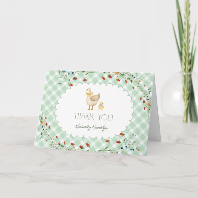 Carte De Remerciements Baby shower neutre entre les sexes de Little Silly (Devant)