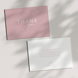 Carte De Remerciements Baby shower plat Whimsy Dusty Rose