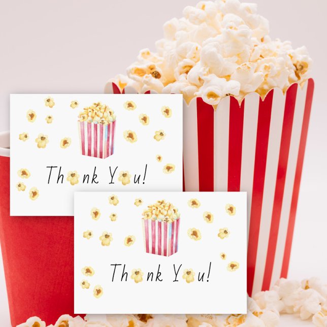 Carte de remerciements Baby shower Popcorn (Créateur téléchargé)