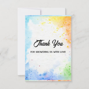 carte de remerciements baby shower pour bébé garço