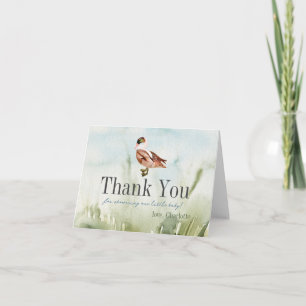 Carte De Remerciements Baby shower pour garçons de terrain de canard/colo