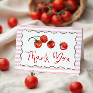Carte De Remerciements Baby Shower pour le Petit Tomate Mignon