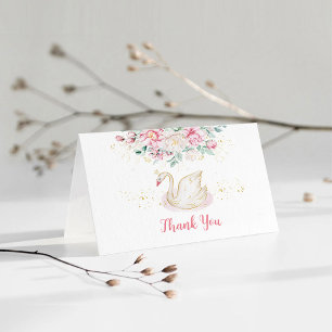 Carte De Remerciements Baby Shower Princesse Cygne
