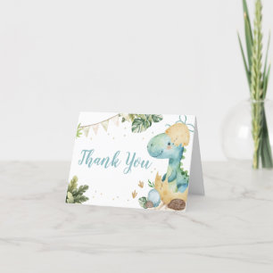 Carte De Remerciements Baby shower Rawr Dino