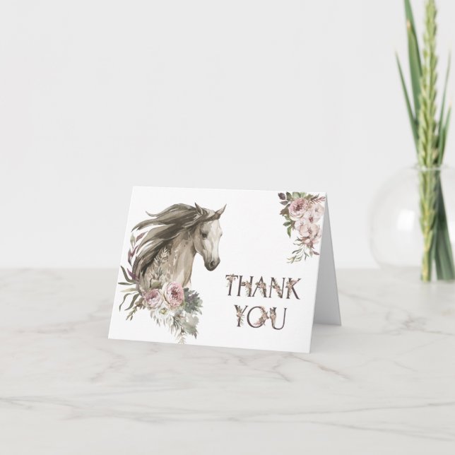 Carte De Remerciements Baby shower Rustique (Devant)