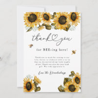Baby shower rustique Bee Yellow Sunflowers
