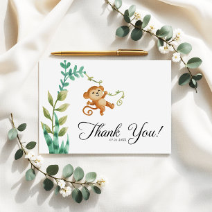Carte De Remerciements Baby shower Safari Jungle Boys