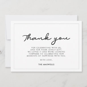 Carte De Remerciements Baby shower simple