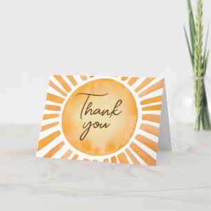 Carte De Remerciements Baby shower solaire