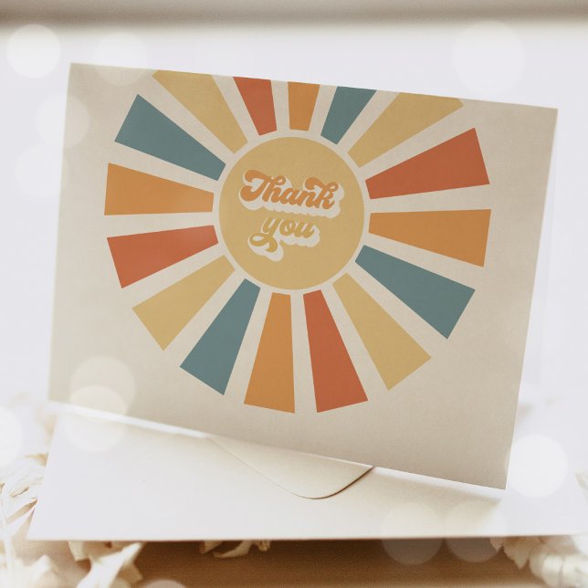 Carte De Remerciements Baby shower Soleil Venez Ici Le Fils (Créateur téléchargé)