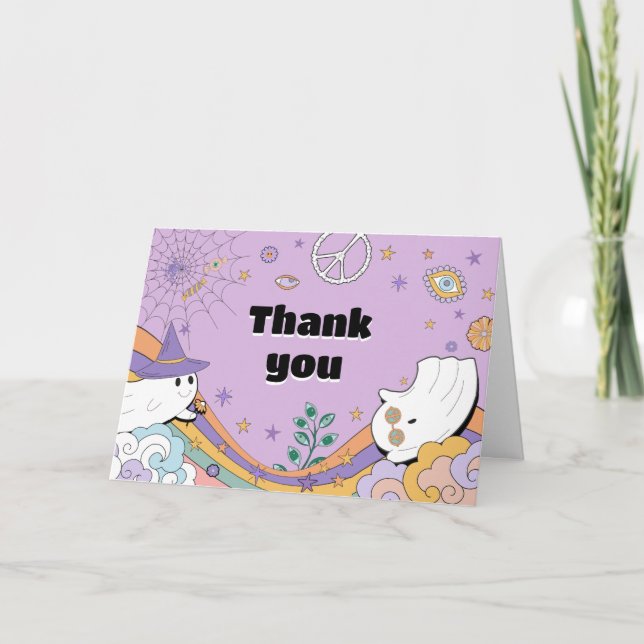 Carte De Remerciements Baby shower super Little Boo (Devant)