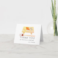 Carte de remerciements Baby shower Sushi Board