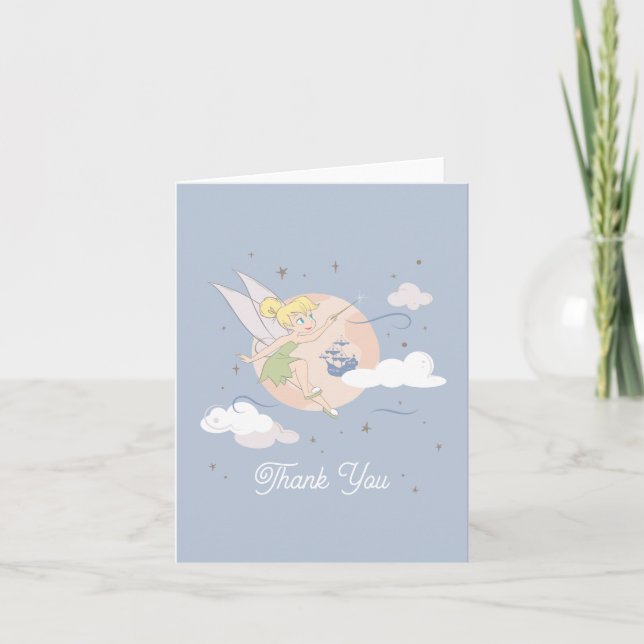 Carte De Remerciements Baby shower Tinker Bell Moonlight (Devant)