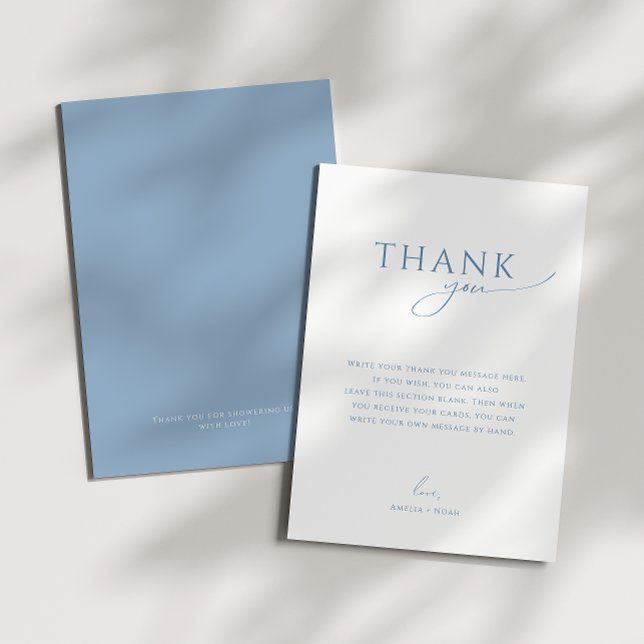 Carte De Remerciements Baby shower vertical blanc blanc blanc (Créateur téléchargé)