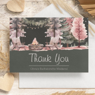 Carte De Remerciements Bachelorette Party Camping Week-end