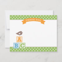 Bain de bébé blocs ABC verts Baby Shower