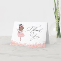 Ballerina noire en Robe rose Fleur Anniversaire