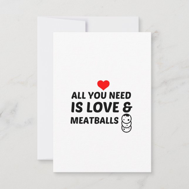 CARTE DE REMERCIEMENTS BALLES DE VIANDE ET AMOUR (Devant)