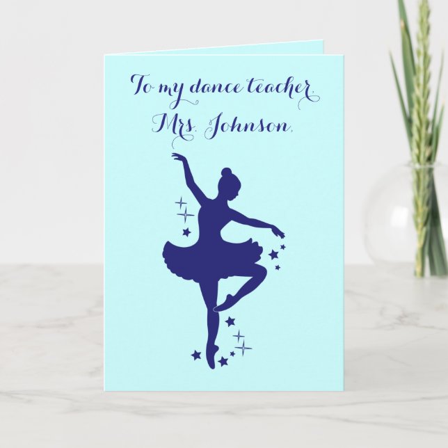 Carte De Remerciements Ballet teacher Thank You Dancer (Devant)