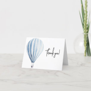 Carte De Remerciements Ballon gonflable bleu chaud