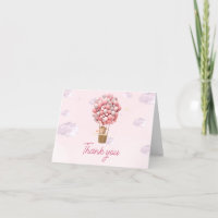 Ballotte à air chaud rose vers le haut et hors Bab