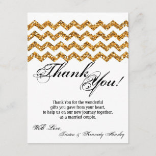 Carte De Remerciements bande PLATE de Chevron de parties scintillantes