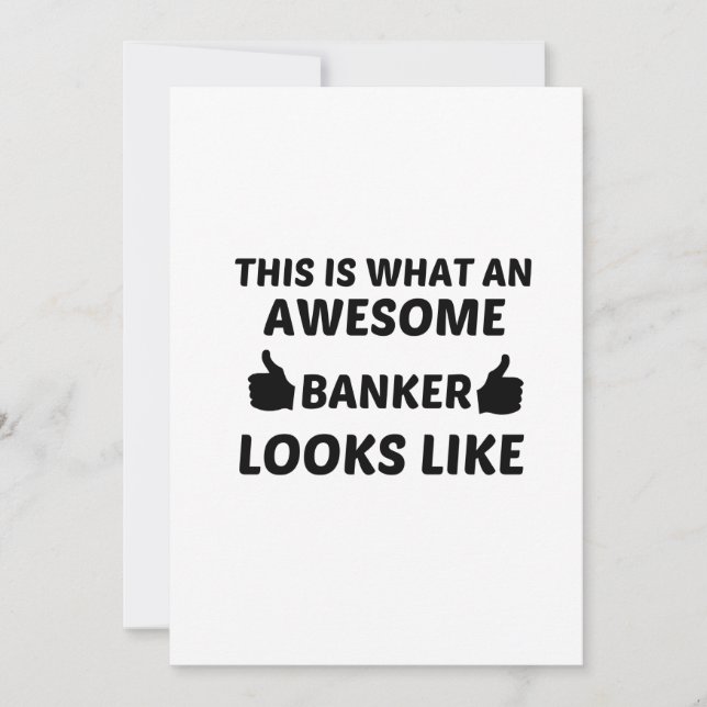 CARTE DE REMERCIEMENTS BANQUIER AWESOME (Devant)