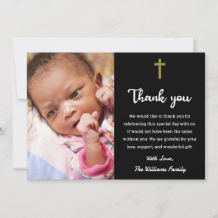 Carte De Remerciements Baptême Religieux Chrétien Christening Communion