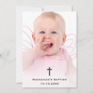 Carte De Remerciements Baptême Religieux Christening Communion Chrétien