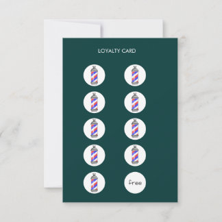 Carte De Remerciements Barber Shop Loyalty Punch Card