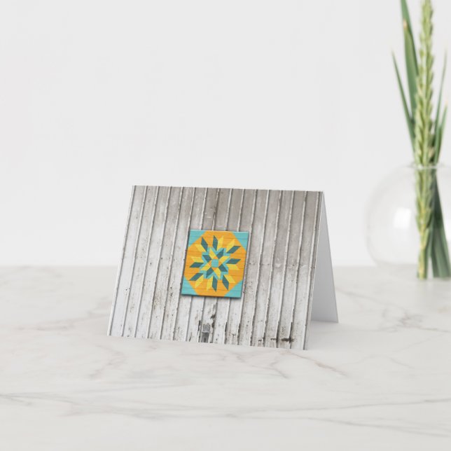 Carte De Remerciements Barn Quilt Star 3 (Devant)