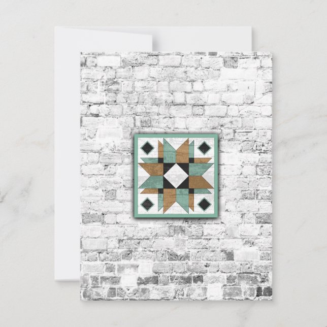 Carte De Remerciements Barn Quilt Star 9 (Devant)