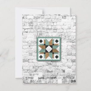 Carte De Remerciements Barn Quilt Star 9