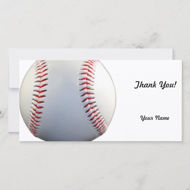 Carte De Remerciements Base-ball (Devant)