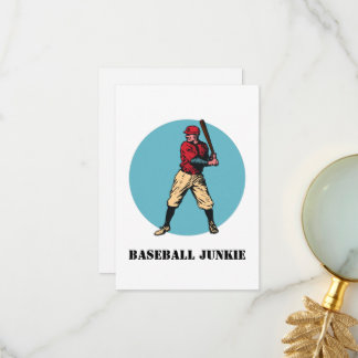 Carte De Remerciements Baseball classique de style rétro